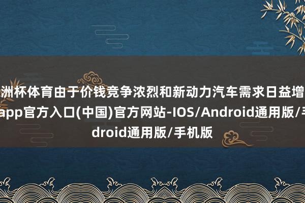 欧洲杯体育由于价钱竞争浓烈和新动力汽车需求日益增长-世博app官方入口(中国)官方网站-IOS/Android通用版/手机版