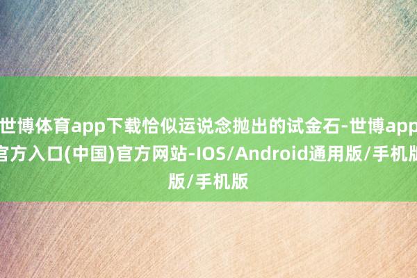 世博体育app下载恰似运说念抛出的试金石-世博app官方入口(中国)官方网站-IOS/Android通用版/手机版