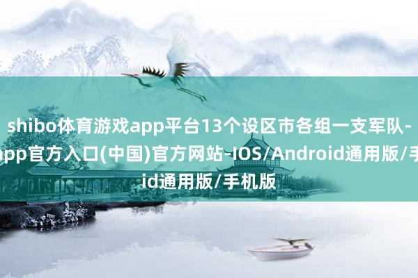 shibo体育游戏app平台13个设区市各组一支军队-世博app官方入口(中国)官方网站-IOS/Android通用版/手机版