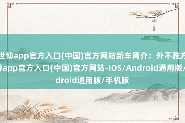 世博app官方入口(中国)官方网站新车简介：外不雅方面-世博app官方入口(中国)官方网站-IOS/Android通用版/手机版