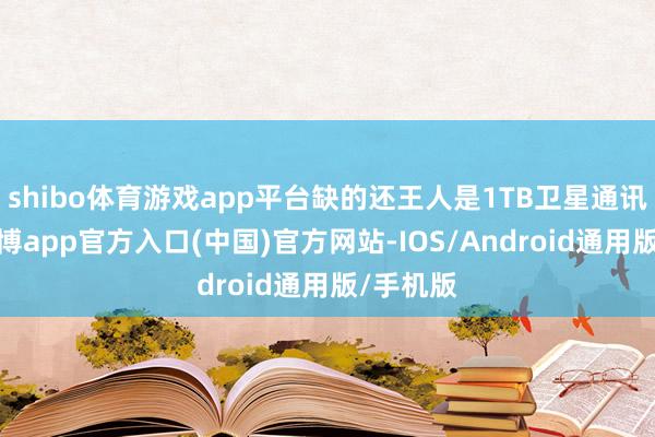 shibo体育游戏app平台缺的还王人是1TB卫星通讯版块-世博app官方入口(中国)官方网站-IOS/Android通用版/手机版
