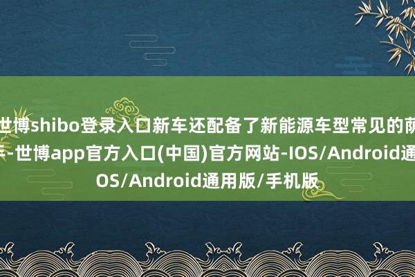 世博shibo登录入口新车还配备了新能源车型常见的荫藏式车门把手-世博app官方入口(中国)官方网站-IOS/Android通用版/手机版