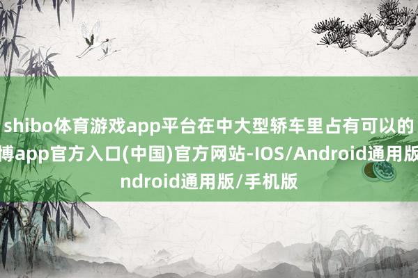 shibo体育游戏app平台在中大型轿车里占有可以的上风-世博app官方入口(中国)官方网站-IOS/Android通用版/手机版