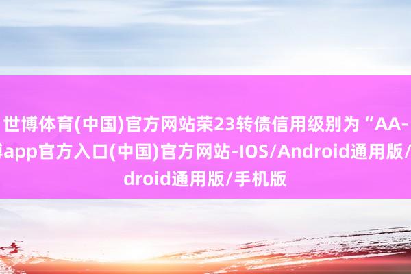 世博体育(中国)官方网站荣23转债信用级别为“AA-”-世博app官方入口(中国)官方网站-IOS/Android通用版/手机版