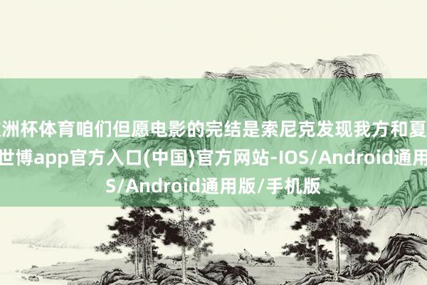 欧洲杯体育咱们但愿电影的完结是索尼克发现我方和夏特相同震怒-世博app官方入口(中国)官方网站-IOS/Android通用版/手机版